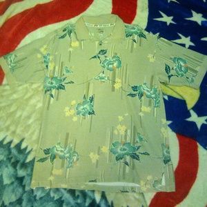 RED TURTLE MENS FLOWER SHIRT